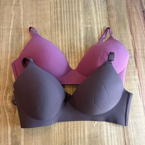 Wireless Brown & Purple Vince Camuto 38 C Women's Unlined Adjustable Strap Bras